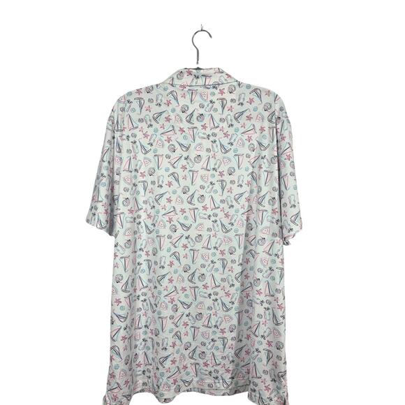 PGA tour Gold 3 Button polo Short sleeve fun colors - Picture 2 of 5